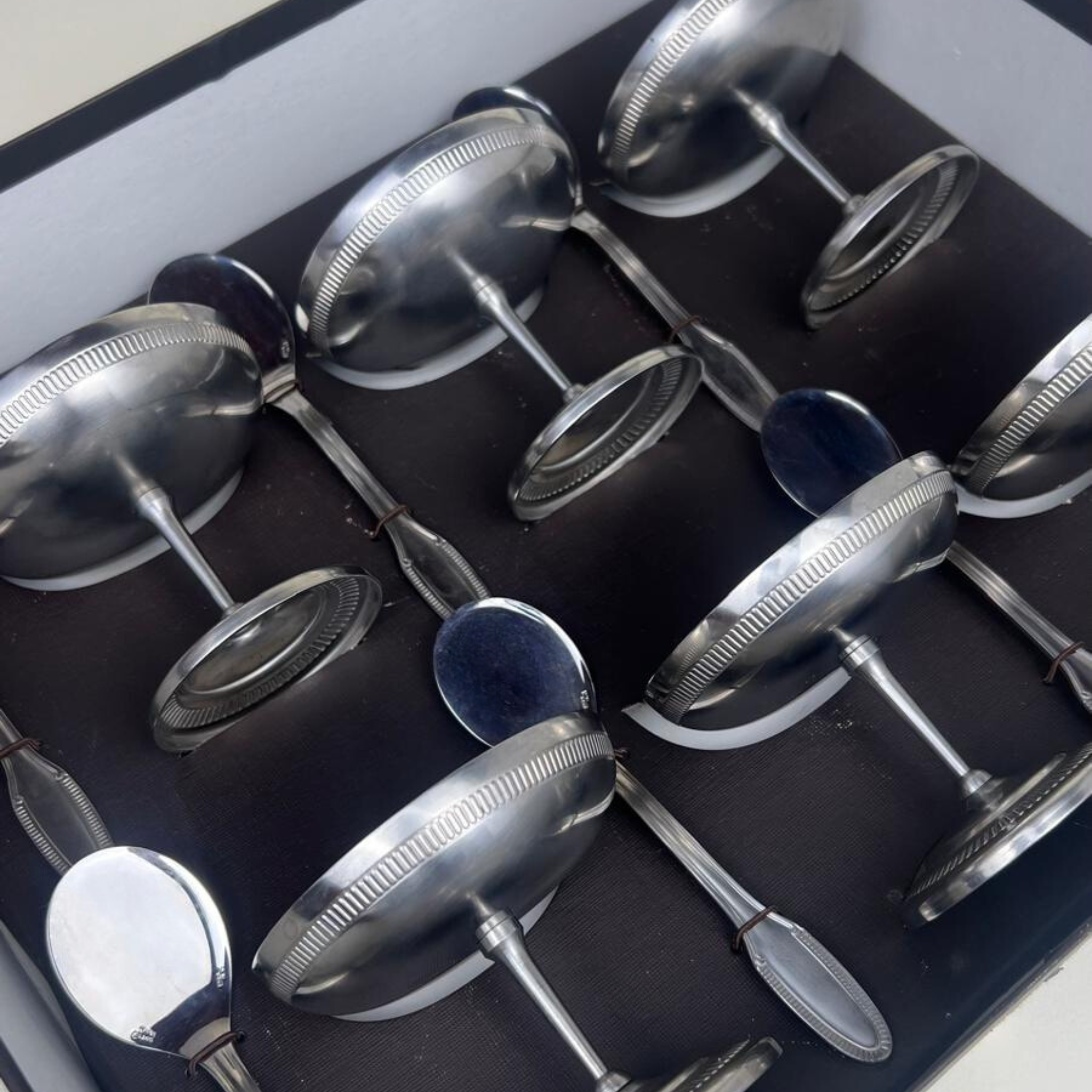 LA COUPE 20 I SET OF 6 METAL CUPS I Jean Couzon I President I Ice cream & Drinks - L'Officina General Store