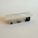 Kristall Krisla Crystal and Chrome I Salt and Pepper shakers