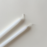 Cereria Graziani Candele Coniche Laccate | Coppia · 25 cm · Bianco