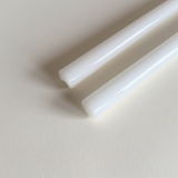 Cereria Graziani Candele Coniche Laccate | Coppia · 25 cm · Bianco