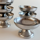 Brushed metal cup showing dimensions