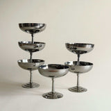 Pre-loved Remy Letang metal stainless steel ice cream cups for desert, servin, cocktails and food - vintage french production