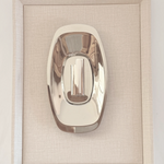 Sterling silver Mini Bic lighter case, mirror-polished silver, handmade in Lucca, Italy, L'Officina