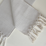 Antique Large Italian Linen Fringe Hand Towel