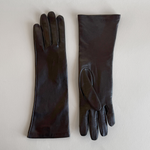 Long Leather Gloves  silk lining