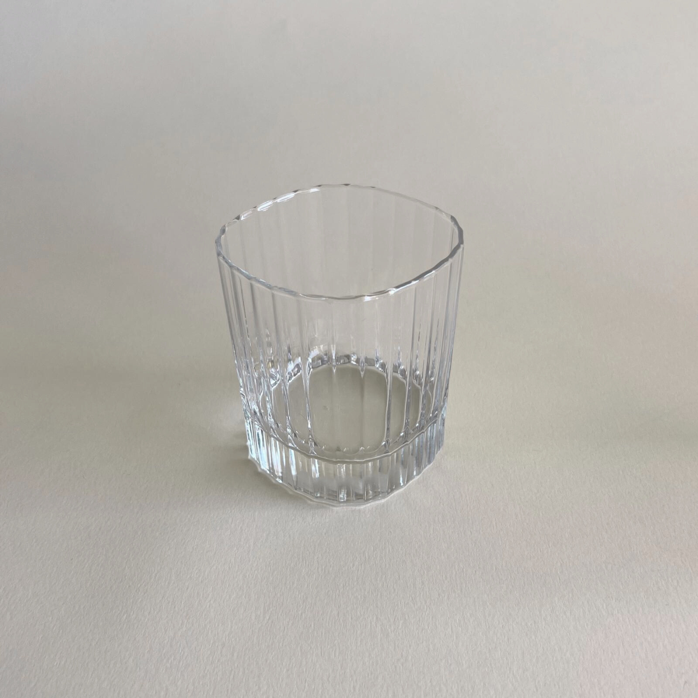 Luminarc whisky striped glass tumbler close-up