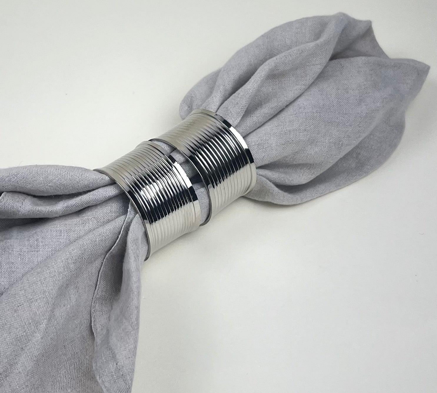 SET OF 2 | STAINLESS STEEL NAPKIN RINGS - L'Officina General Store
