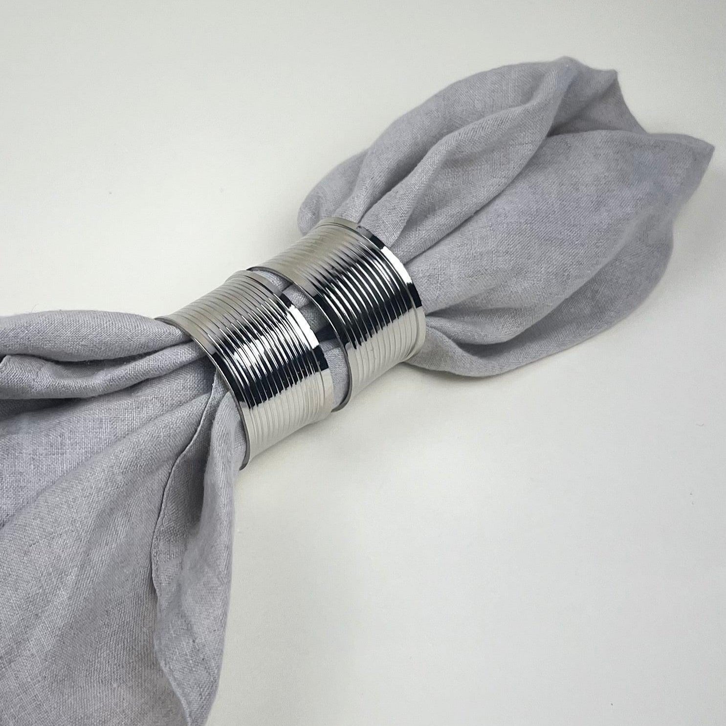 SET OF 2 | STAINLESS STEEL NAPKIN RINGS - L'Officina General Store