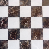 Marble and Fossil Checkers board