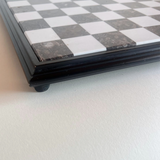 Marble and Fossil Checkers board