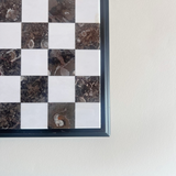 Marble and Fossil Checkers board