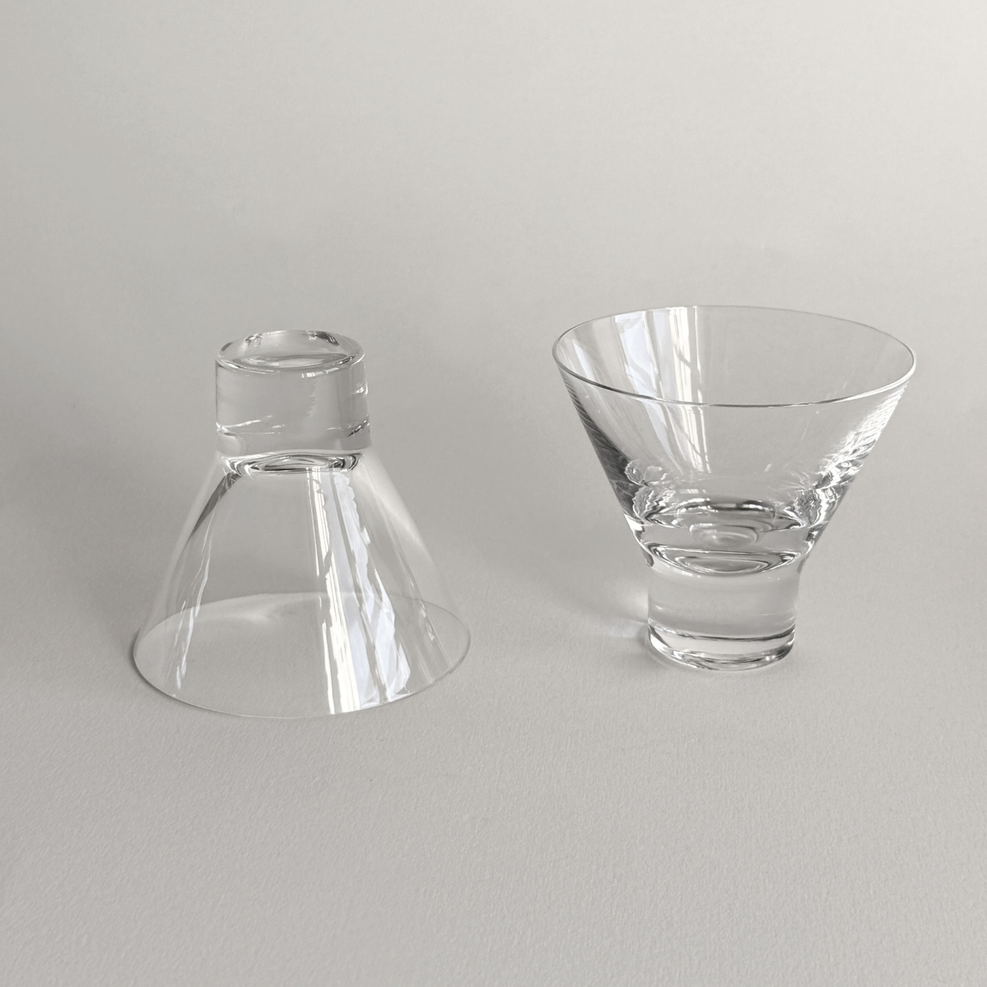 Close-up of fine Italian crystal detailing on cocktail glass