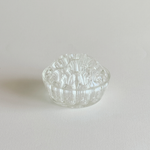 Bohemian Glass Flower Frog — Clear Glass, Czechia, 1960s