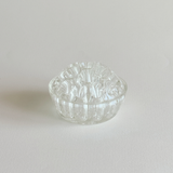 Bohemian Glass Flower Frog — Clear Glass, Czechia, 1960s