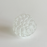 Bohemian Glass Flower Frog — Clear Glass, Czechia, 1960s