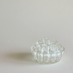 Bohemian Glass Flower Frog — Clear Glass, Czechia, 1960s