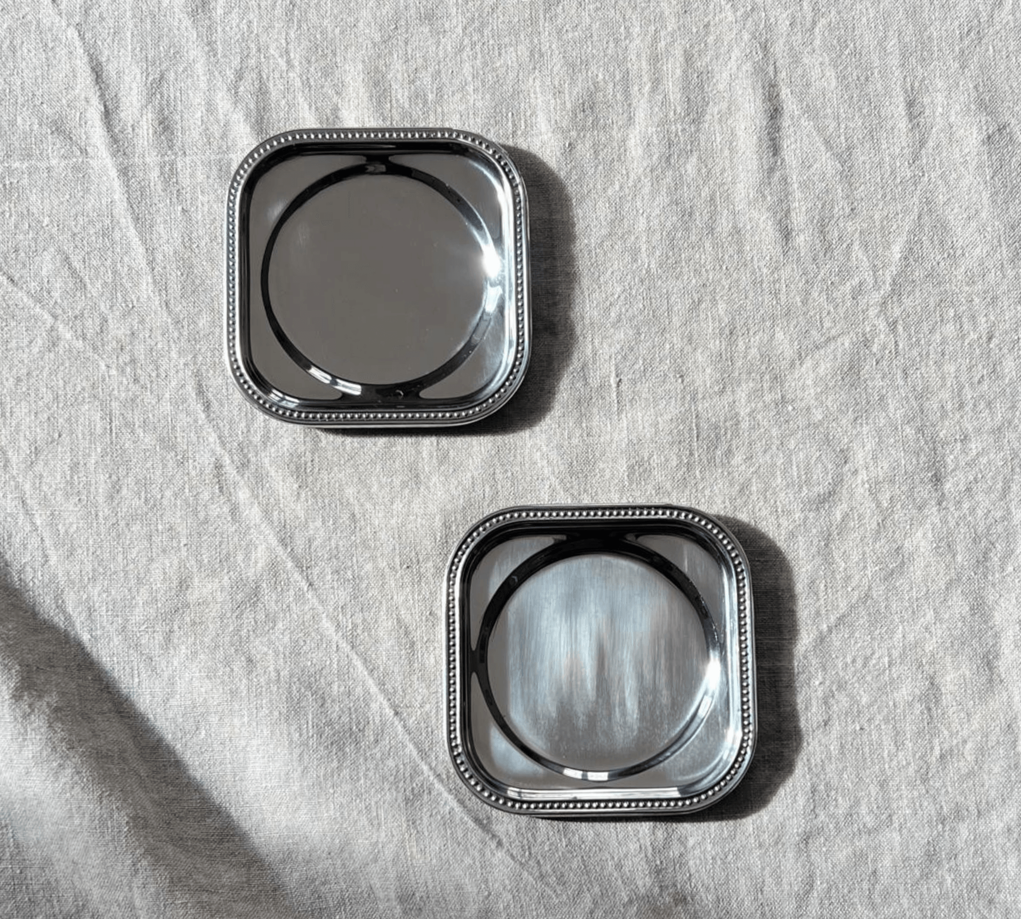 Metal Beaded coasters I Set of 2 - L'Officina General Store