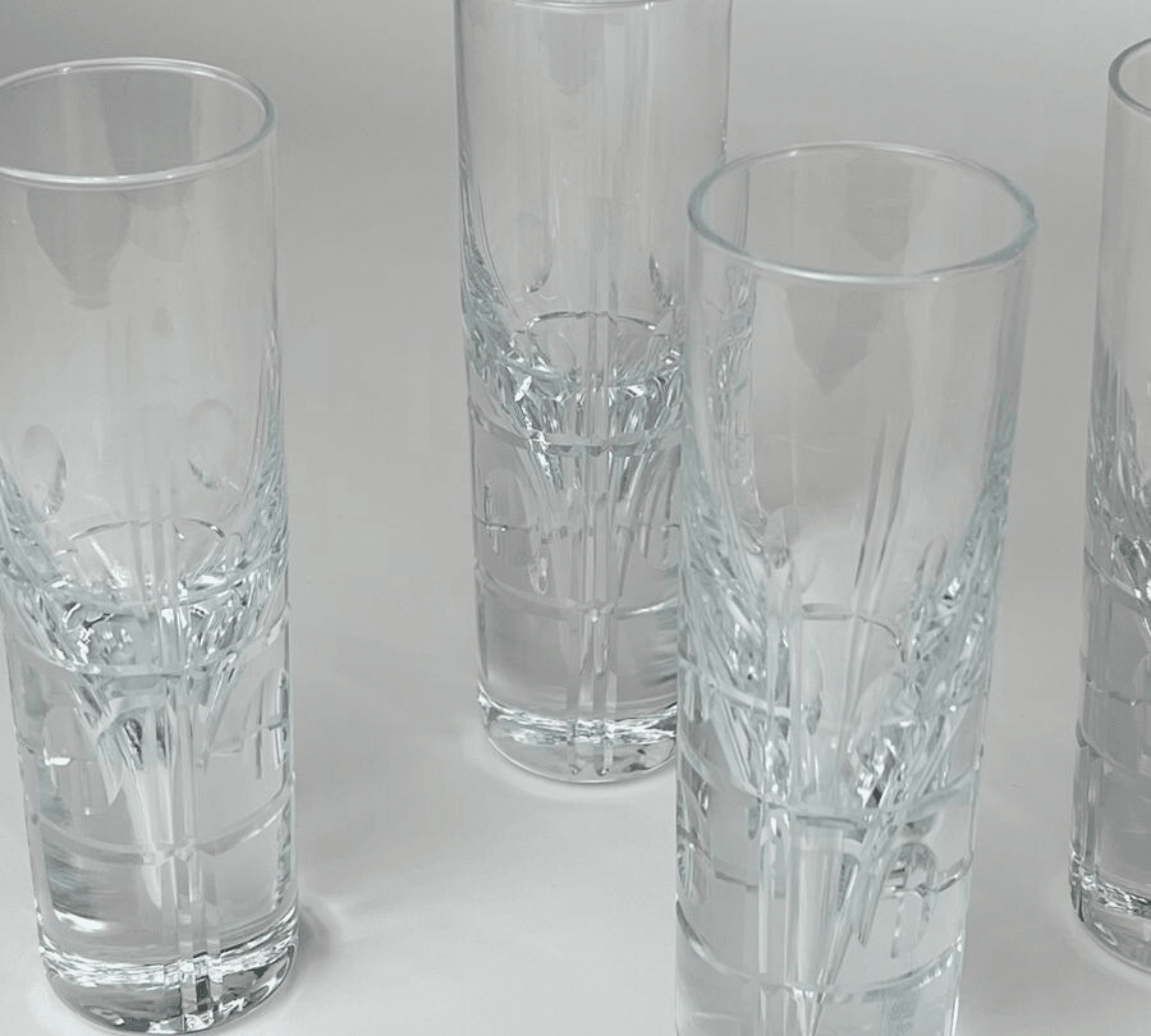 Mid Century Champagne Crystal Glasses I Set of 4 - L'Officina General Store