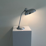 Sleek chrome table lamp in modern interior
