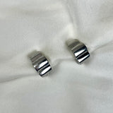 Modern Silver Abstract clip earrings - L'Officina General Store
