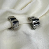 Modern Silver Abstract clip earrings - L'Officina General Store