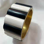 Monochrome and Brass Statement Bangle - L'Officina General Store