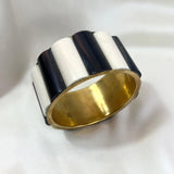 Monochrome and Brass Statement Bangle - L'Officina General Store