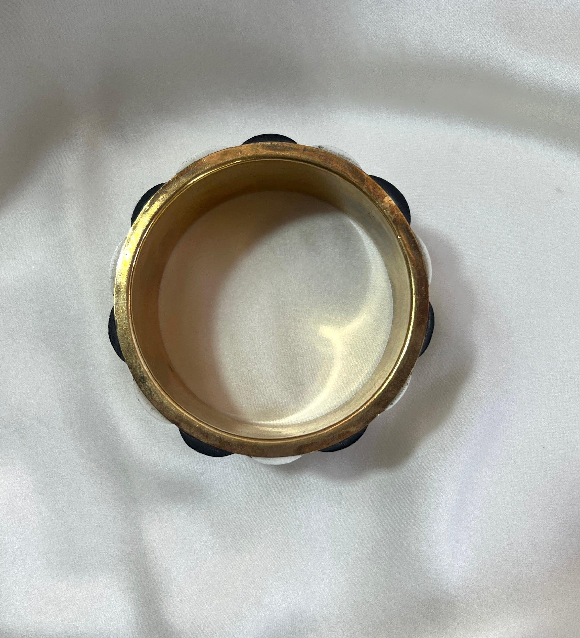 Monochrome and Brass Statement Bangle - L'Officina General Store