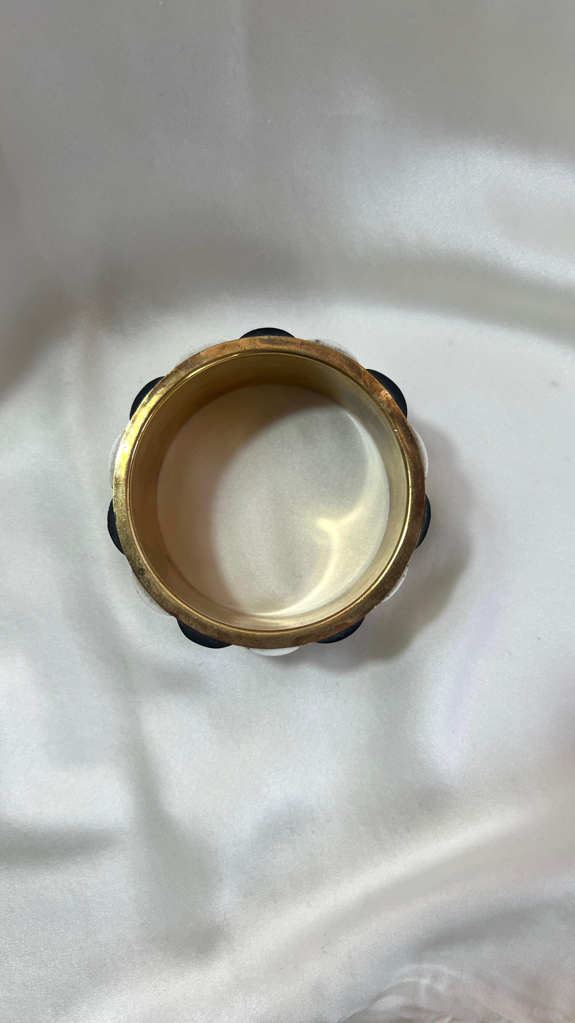 Monochrome and Brass Statement Bangle - L'Officina General Store
