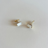 Mother of pearl rectangular cufflinks