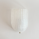 Applique Murano in Vetro | Trasparente · Tecnica Grit · 26 cm