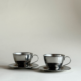 Nanni P&B double-wall stainless steel espresso cups set of 2, Made in Italy