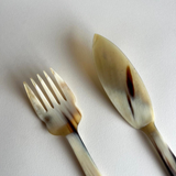 ArcaHorn 1980s Natural Horn Cake Servers