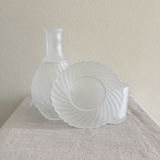 Frosted Glass Nightstand Drink Set