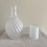 Frosted Glass Nightstand Drink Set