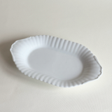 Designer fine porcelain dinner plate, elegant minimalist design