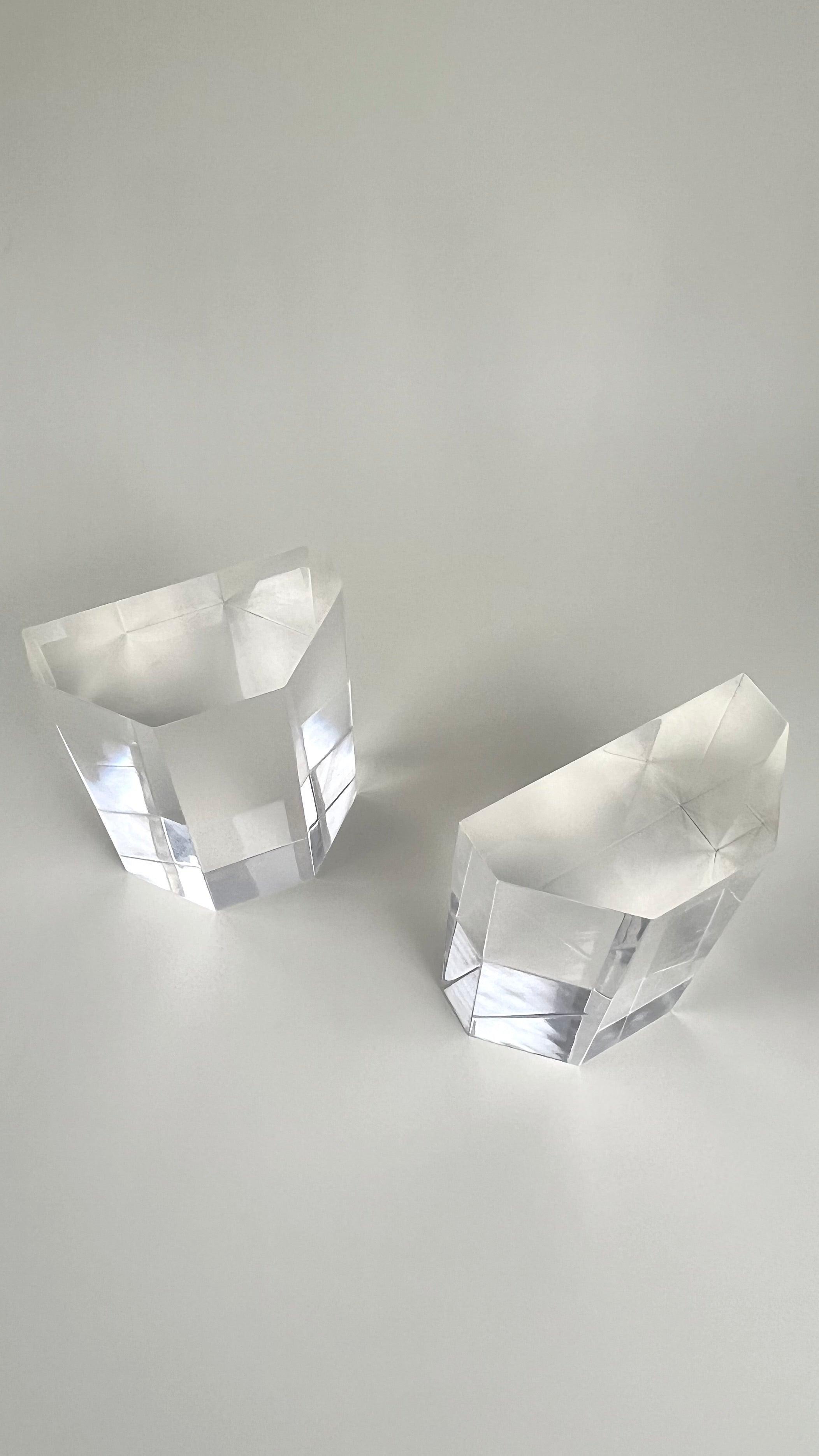 Pair of Acrylic Bookends I Parisian 70s vintage - L'Officina General Store