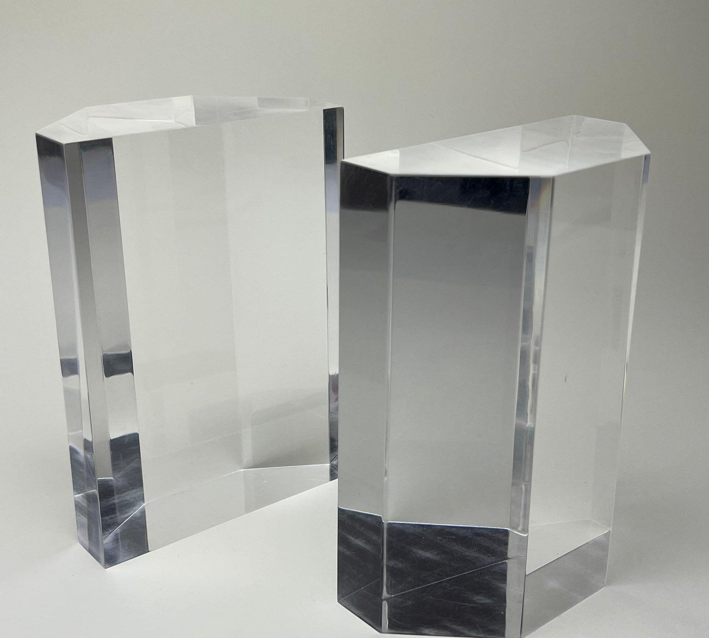 Pair of Acrylic Bookends I Parisian 70s vintage - L'Officina General Store