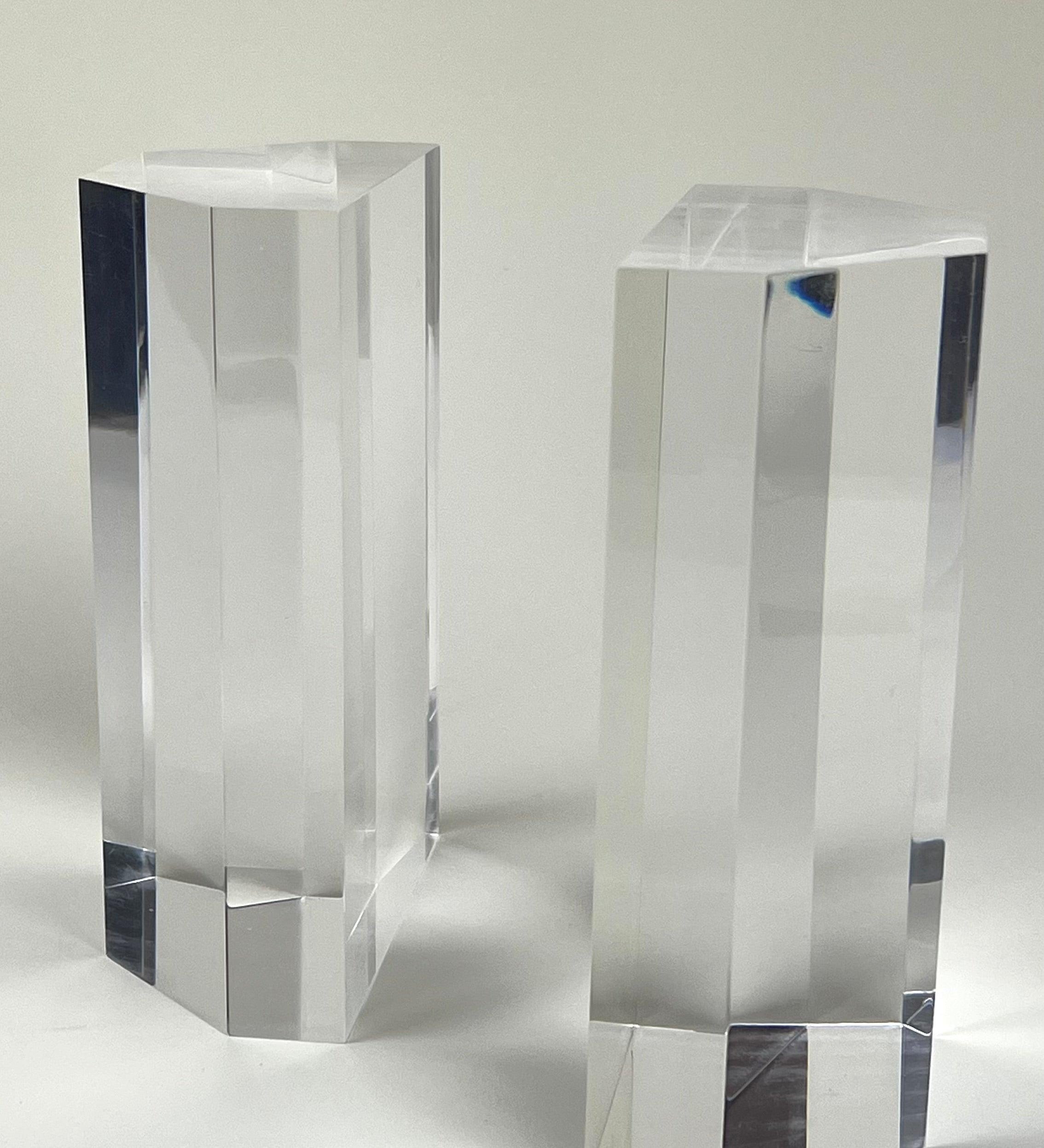 Pair of Acrylic Bookends I Parisian 70s vintage - L'Officina General Store