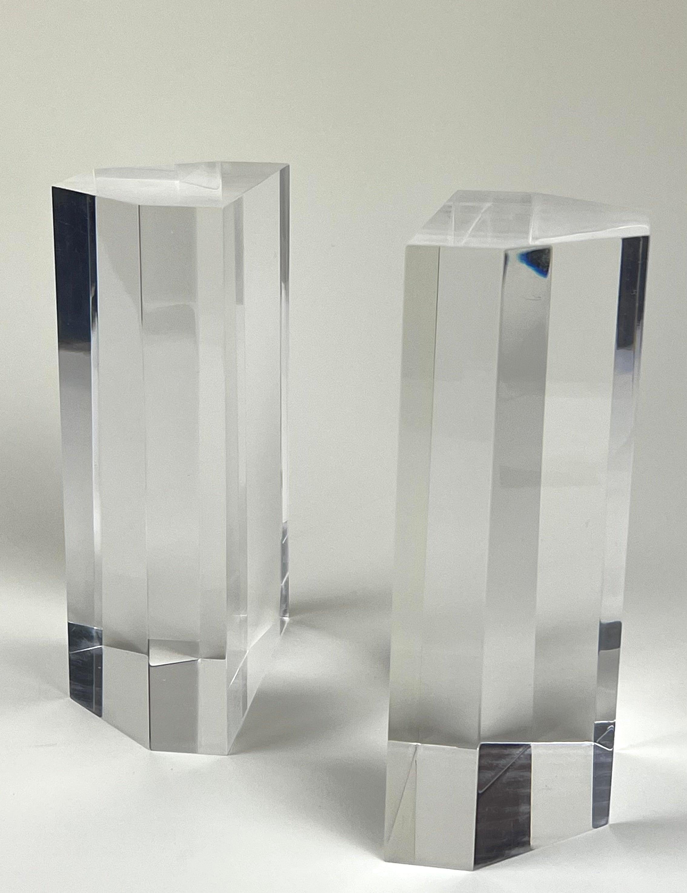 Pair of Acrylic Bookends I Parisian 70s vintage - L'Officina General Store