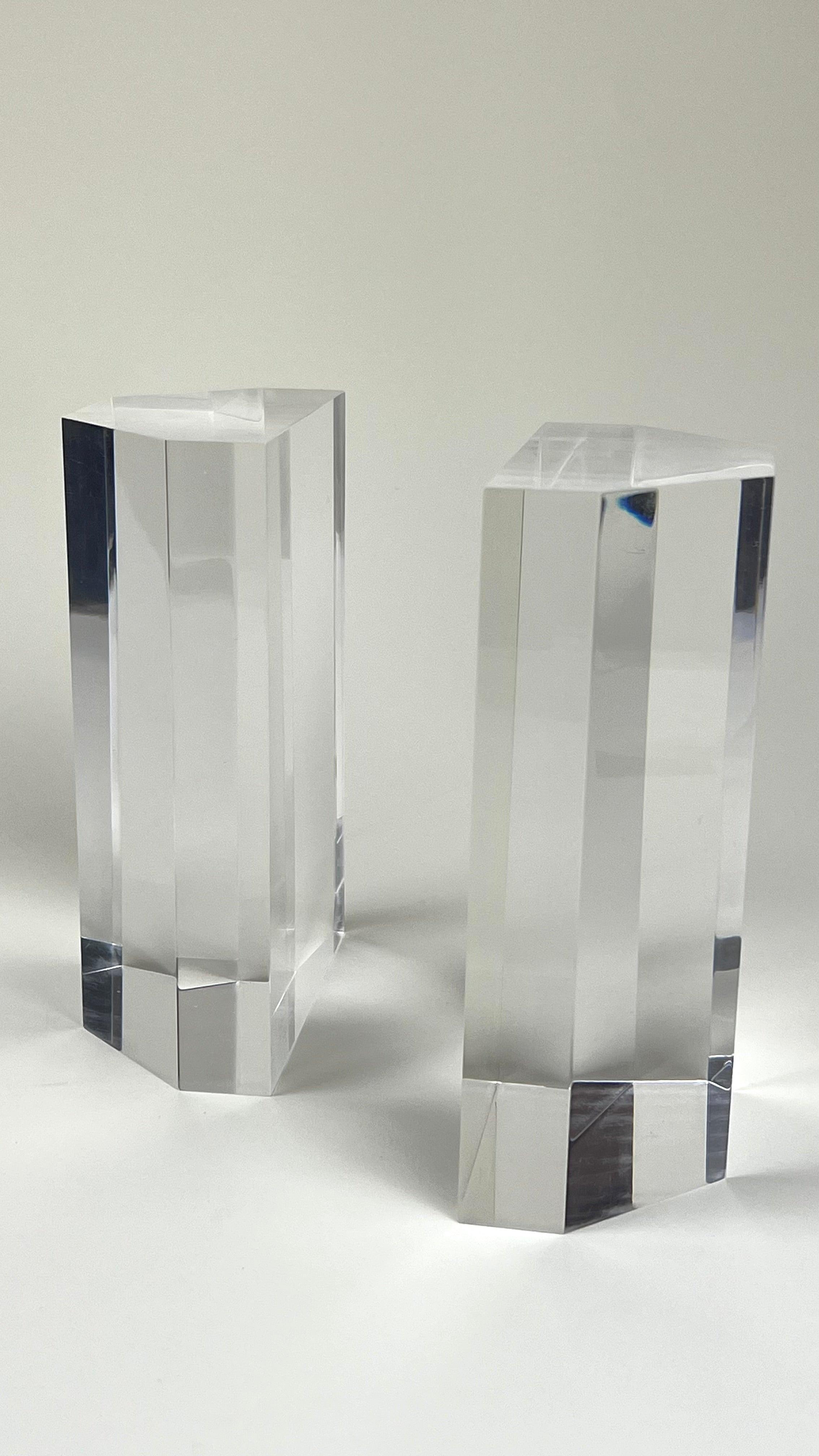 Pair of Acrylic Bookends I Parisian 70s vintage - L'Officina General Store