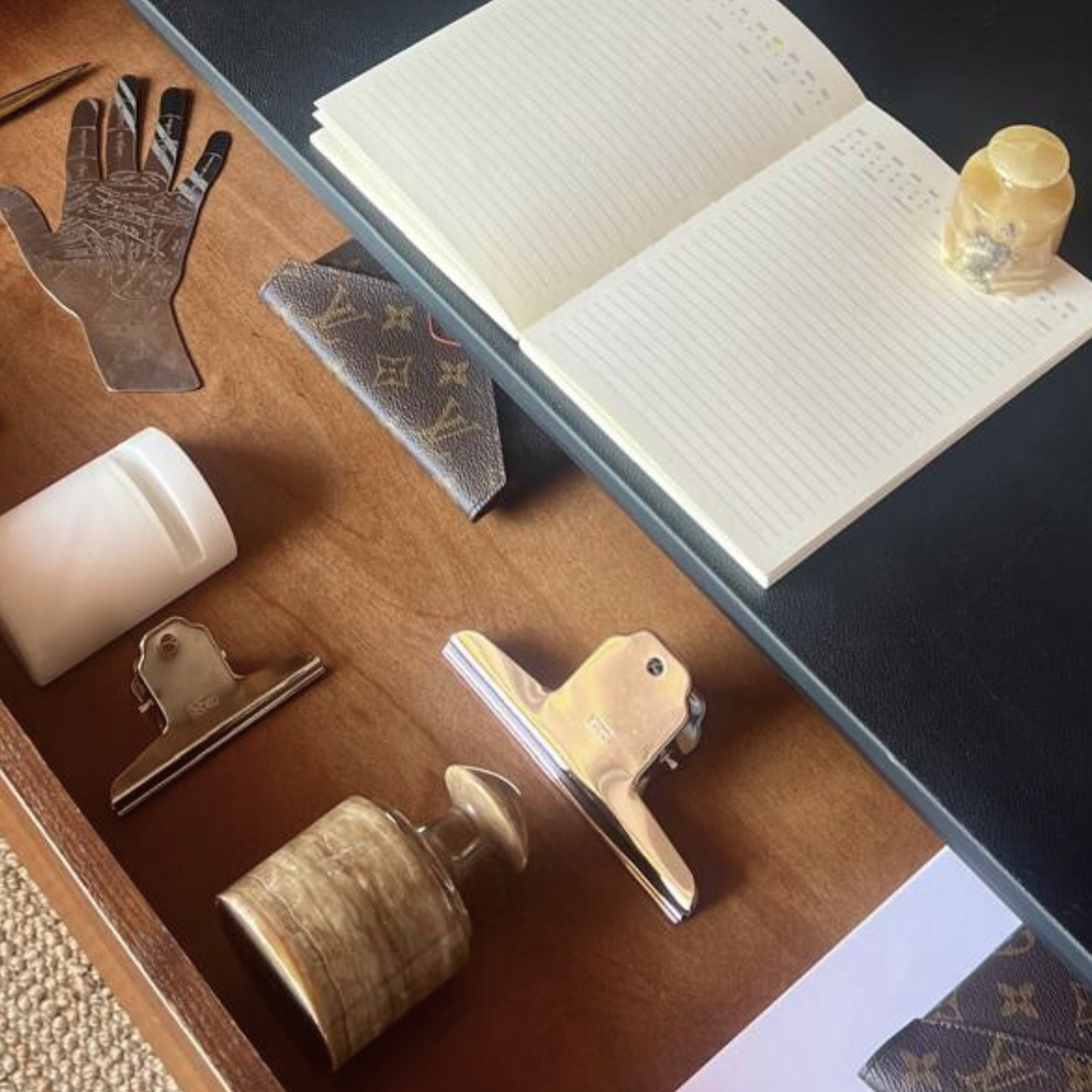 Pair of luxury onyx paperweights