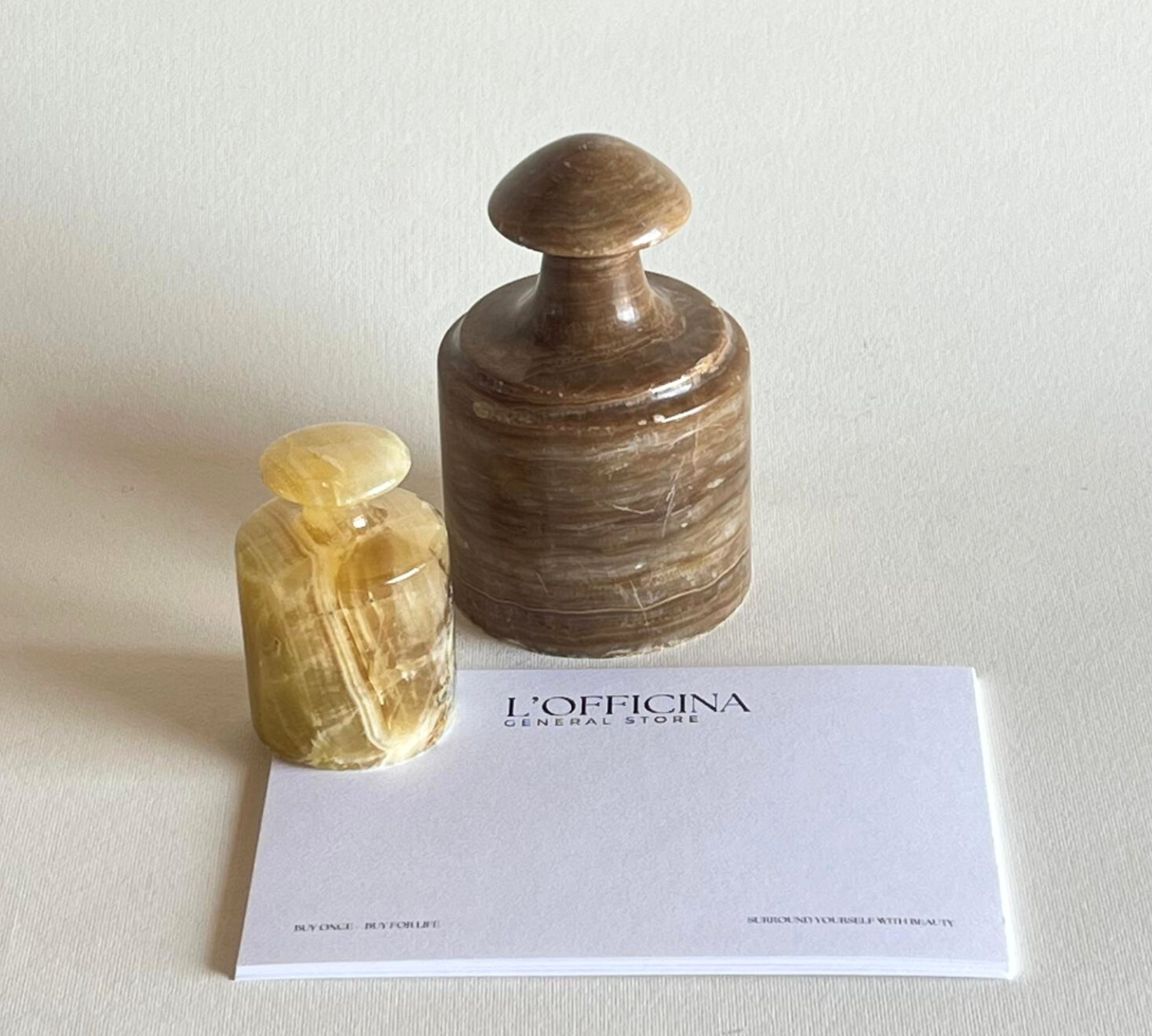 Pair of luxury onyx paperweights