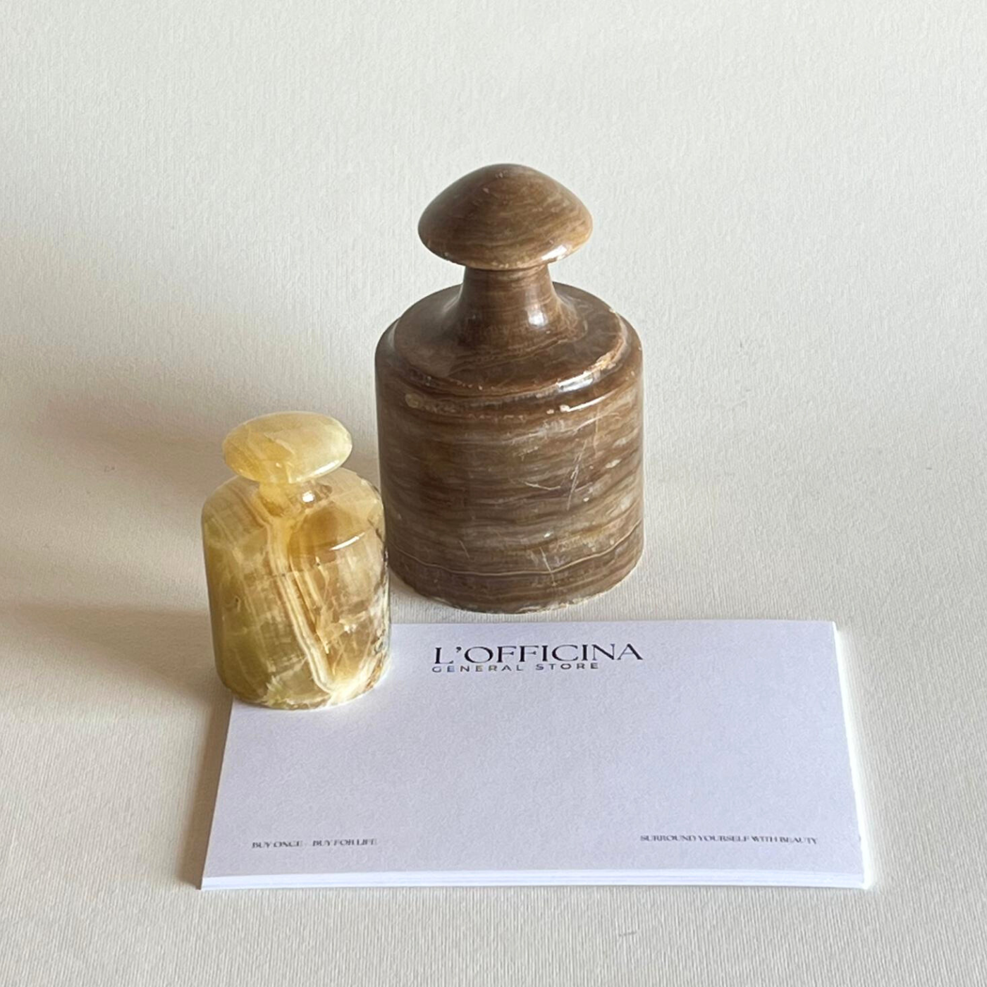Pair of luxury onyx paperweights