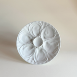 Pillivuyt Porcelain Oyster Plate — White Ceramic, France, 1970s