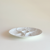 Pillivuyt Porcelain Oyster Plate — White Ceramic, France, 1970s