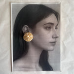 Pyramid pearl earrings