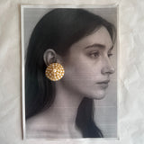 Pyramid pearl earrings