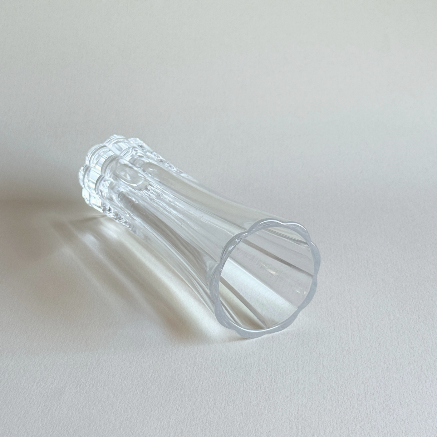 Ribbed Crystal Bud Vase