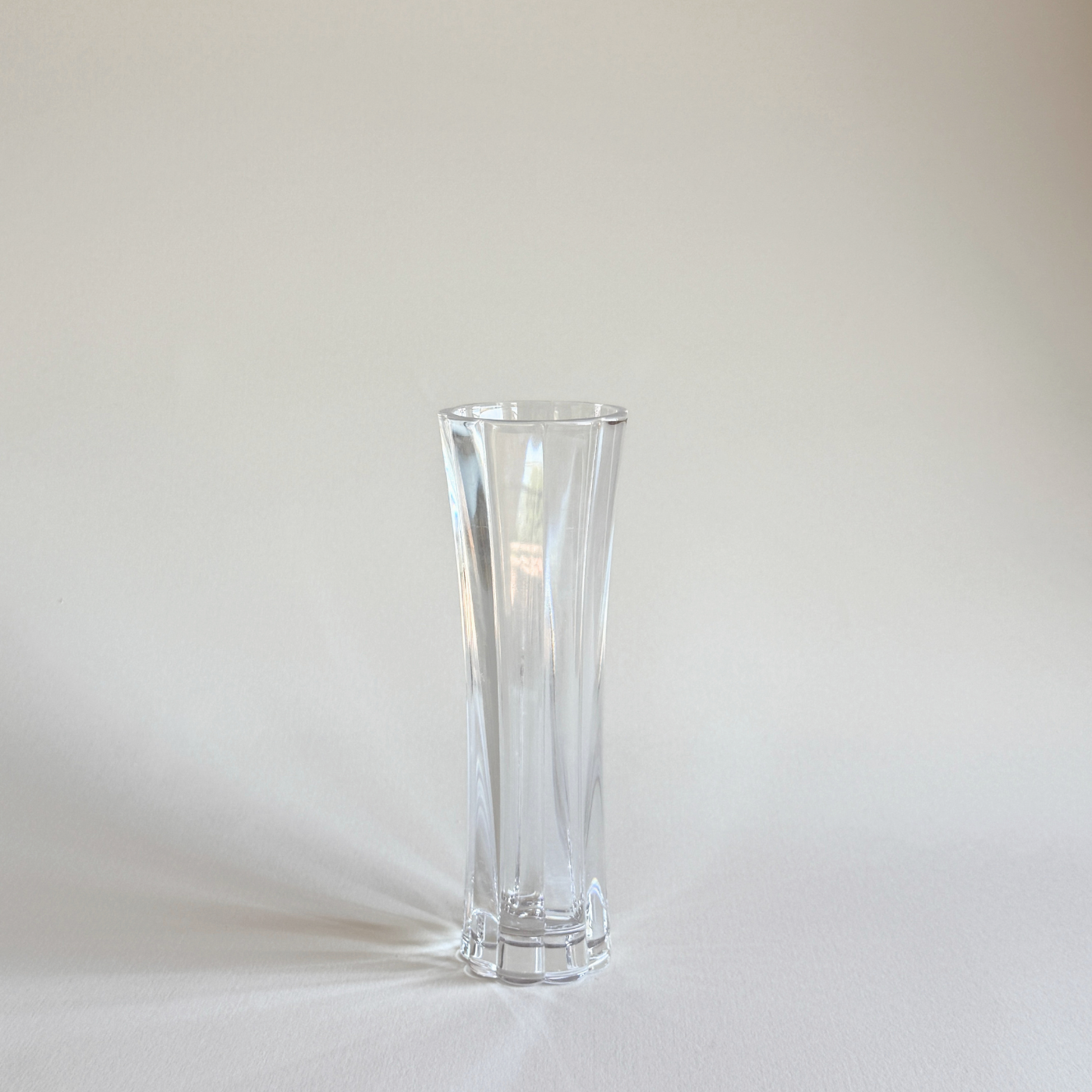 Ribbed Crystal Bud Vase